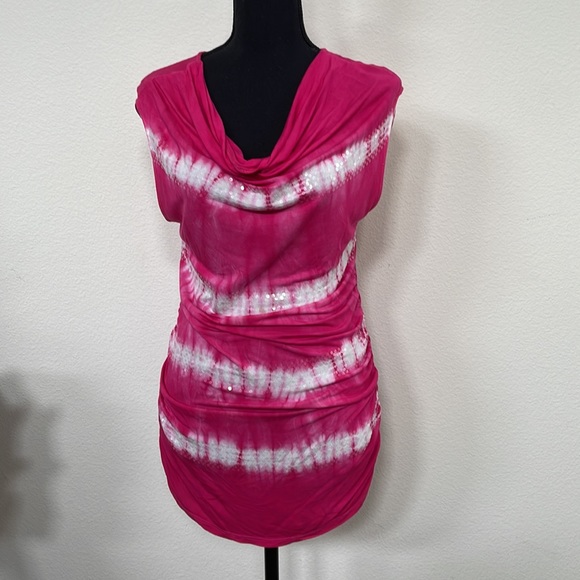 INC Pink Cowl Neck Tunic Top. Size L/XL - Picture 2 of 6
